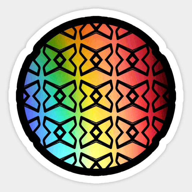 Rainbow with bows Sticker by Geomhectic